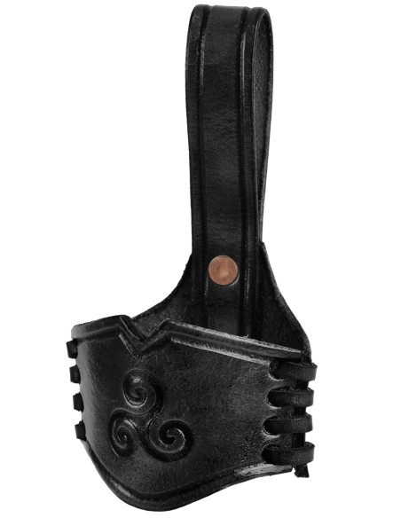 Black triskelion baldric to carry...