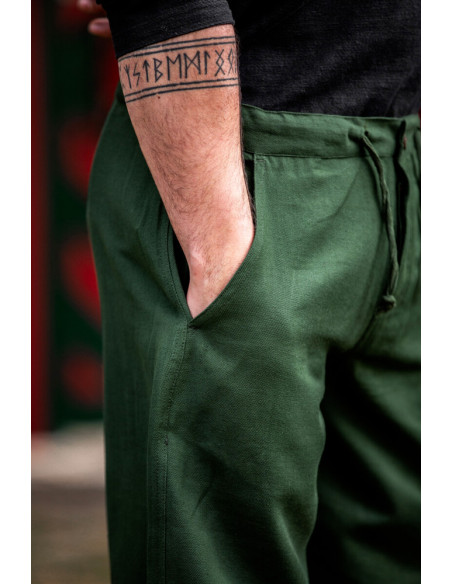 Dirk medieval pants, green color