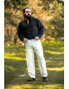 Dirk medieval pants, natural white color