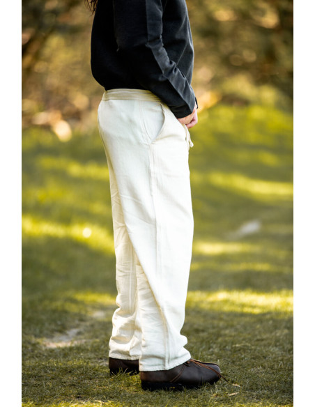 Dirk medieval pants, natural white color