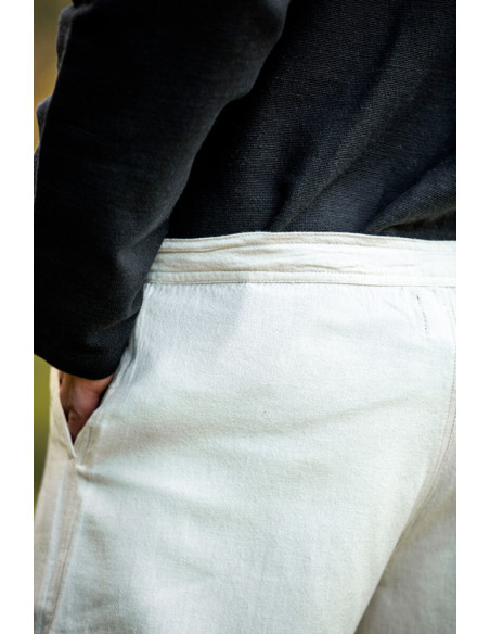 Dirk medieval pants, natural white color