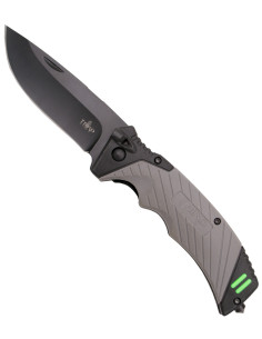 Third tactical knife with flint and glass breaker (22 cm.)