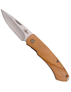 Third brand field knife with wooden handle (17.4 cm.)