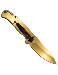 Third tactical knife 3D design gold skull (20.3 cm.) 2