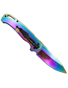 Third tactical knife 3D rainbow skull design (20.3 cm.) 2