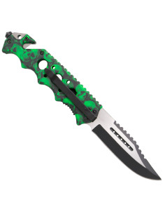Third tactical knife, skull design, green (21.2 cm.) 2