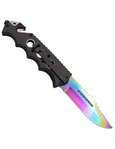 Third tactical knife rainbow skull design (21.2 cm.) 2