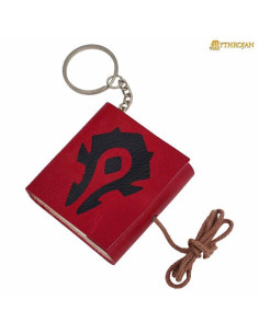 Warcraft Medieval Leather Mini Diary Keychain in Red