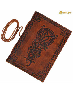 Celtic knots leather diary, handmade