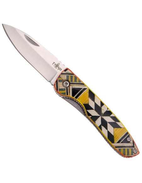 Third wooden field knife with inlaid...