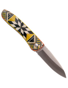 Third wooden field knife with inlaid design (16.5 cm.) 2