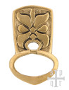 Medieval brass belt buckle (3.7x2.3 cm.)