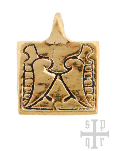 Viking brass belt fitting for decoration