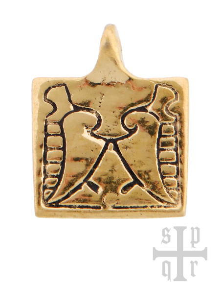 Viking brass belt fitting for decoration