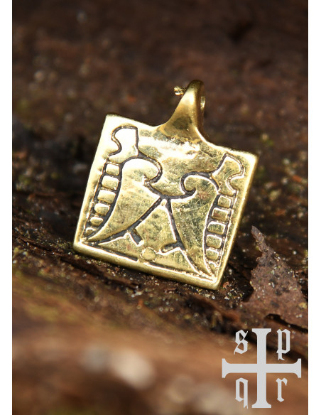 Viking brass belt fitting for decoration