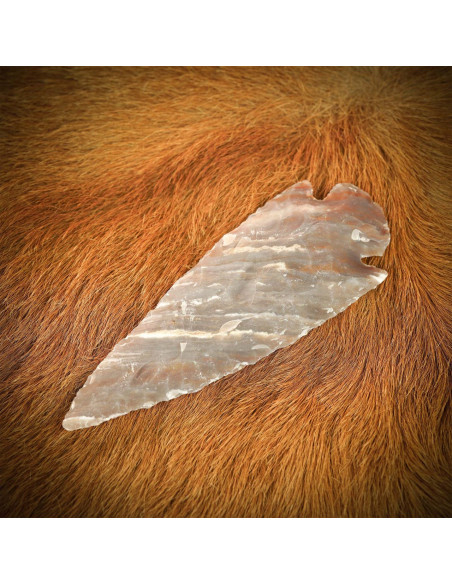 Handmade flint stone arrowhead,... Handmade flint stone arrowhead,...