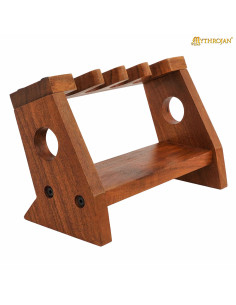 Medieval wooden pistol stand