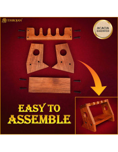 Medieval wooden pistol stand 2