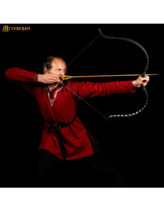 Medieval black leather belt with ring 2