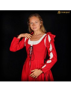 Irish Medieval Renaissance Dress, Red 2