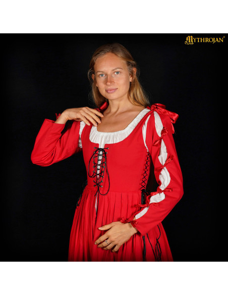 Irish Medieval Renaissance Dress, Red