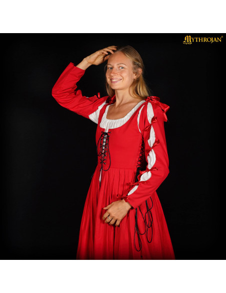 Irish Medieval Renaissance Dress, Red