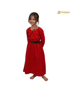 Medieval dress for girls, Maiden model, red color