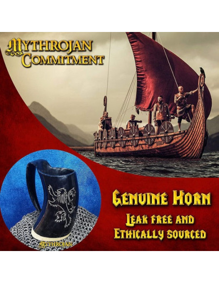 Medieval Viking Rampant Lion Drinking...