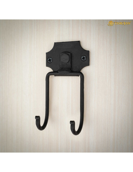Medieval wrought iron wall mount for...