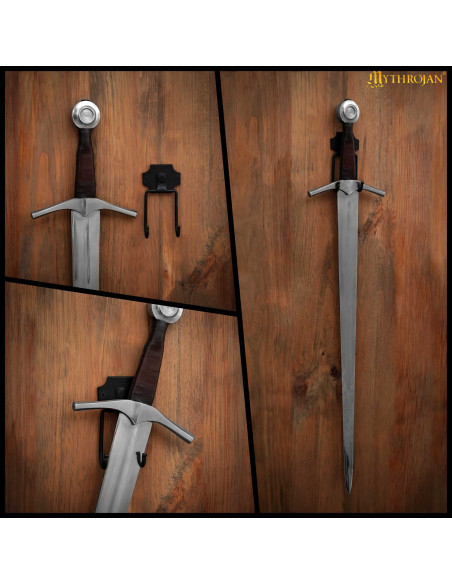 Medieval wrought iron wall mount for...