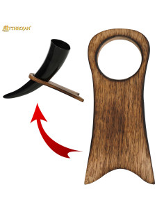Wooden horn stand (17.7 cm)