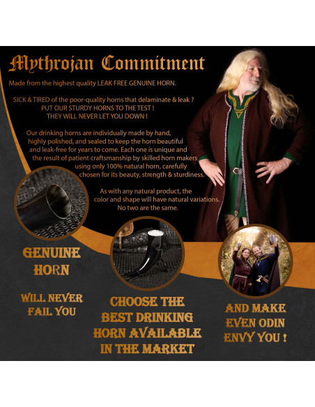 Viking drinking horn with bag (400 ml.)