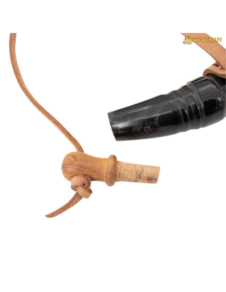 Medieval authentic horn powder flask...