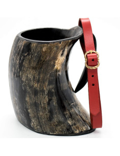 Medieval drinking jug with leather strap (1400 ml.) 2