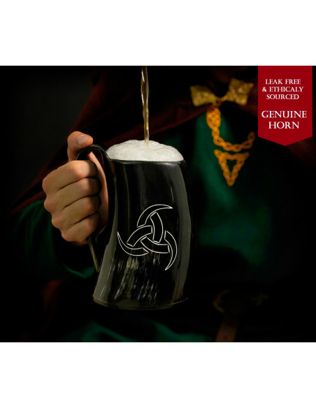 Medieval Drinking Jug Triple Horn of...