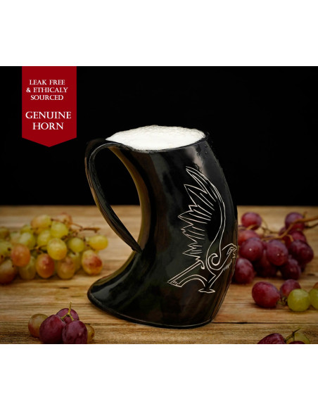 Medieval drinking jug raven design...