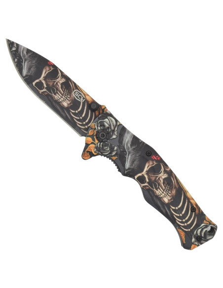 SCK Skull Pocket Knife with Thumb Stud