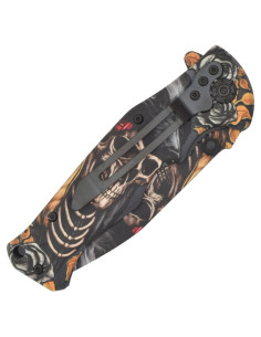 SCK Skull Pocket Knife with Thumb Stud 2