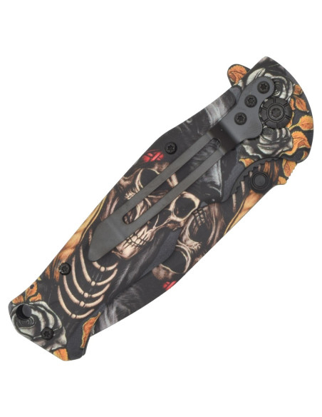 SCK Skull Pocket Knife with Thumb Stud