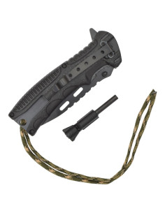 SCK tactical knife with rope and lighter 2