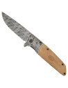 SCK pocket knife with imitation Damascus pattern blade