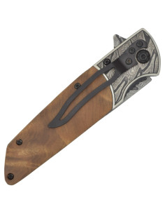 SCK pocket knife with imitation Damascus pattern blade 2