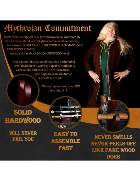 Tabletop stand for 3 swords (35.5 x...