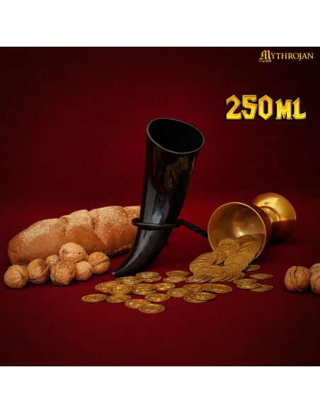 Viking drinking horn with bag (250 ml.)