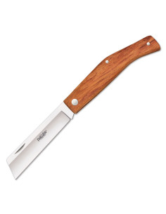 Navaja Pallés ABS modelo 2 madera, hoja carbono 9,7 cms.