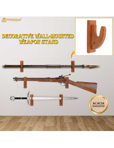Wooden wall mount for hanging pistols or rifles 2
