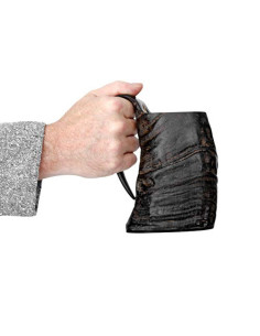 Medieval horn drinking jug with pouch 2