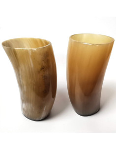 Set of 2 Viking horn drinking glasses 2