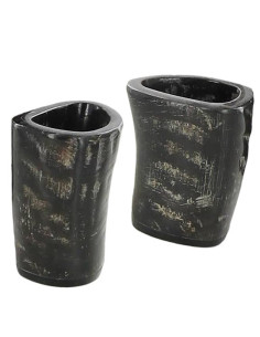 Set of 2 Viking Buffalo Horn Drinking Glasses