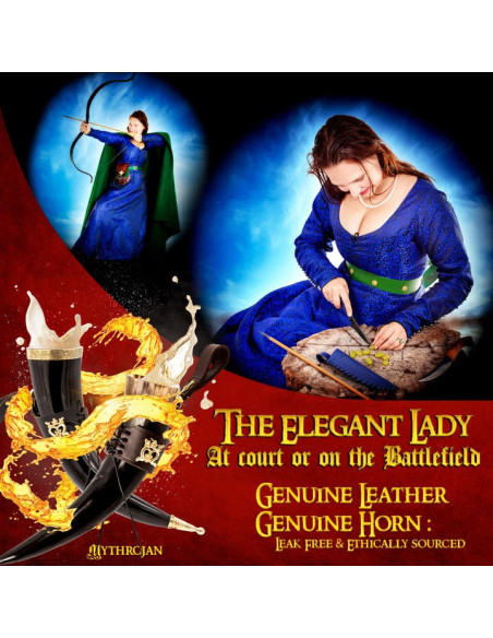 Viking Drinking Horn Lady Elegant...